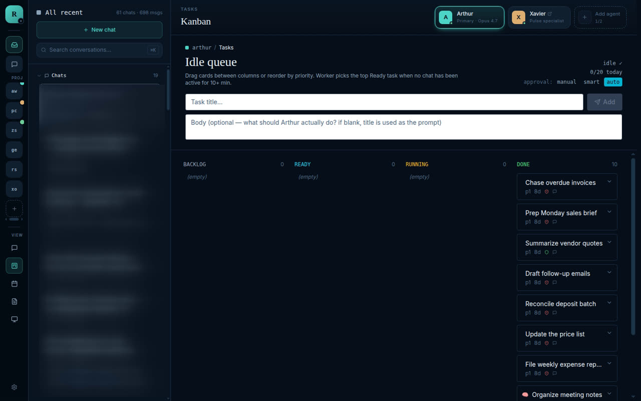 Arthur — idle task queue
